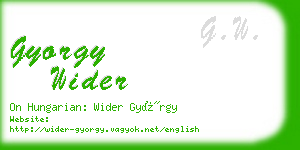 gyorgy wider business card